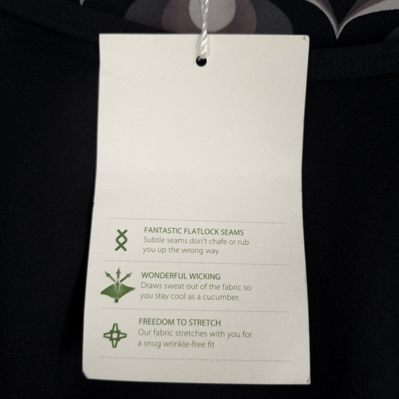 Boden Activewear Shirt Womens 14 Black Long Sleeve Wicking Stretch Pickleball - Picture 2 of 16